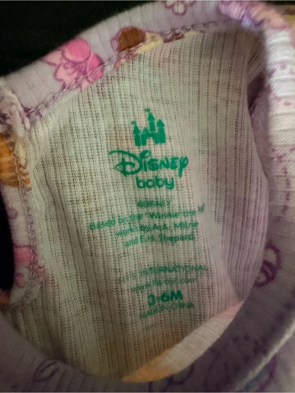 Disney Baby Purple and Pink Printed Bodysuit